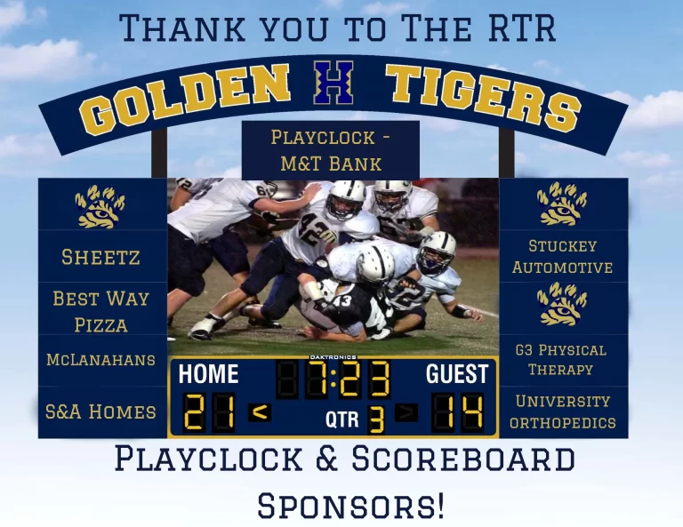Thank you to RTR Scoreboard Sponsors!